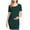 Army Green, variant on Hoen Maternity Dresses for Women Short Sleeve Round Neck Ruched Pregnant Dresses Lightweight Breathable Bodycon Midi Dresses Solid Color Casual Pleated Dresses