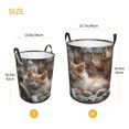 thumbnail image 4 of KLL Serene Kitten Kingdom Waterproof Foldable Laundry Hamper Bucket with Handles for Storage Bin,Kids Room,Home Organizer ( ), 4 of 7