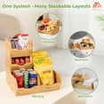 thumbnail image 5 of Homestead Bamboo Pantry Storage Bins, Set of 3 – Stackable Open Front Baskets for Produce, Potato and Onion Storage, 5 of 10