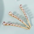 thumbnail image 3 of MIALLO Sweet Glam Golden Bobby Pins 3 PCS, Sparkly Heart Cubic Zirconia Headpiece, Delicate Everyday Hair Accessories for Women and Girls, 3 of 7