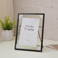thumbnail image 3 of serony Creative Nordic Metal Glass Photo Frame Crafts Home Desktop Bedroom Decors M Black, 3 of 8