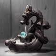 thumbnail image 1 of 1*Back Flow Incense Burner Dragon Ceramic Smoke Waterfall Backflow Incense Burner Censer Home Decor 20*19*10cm, 1 of 7