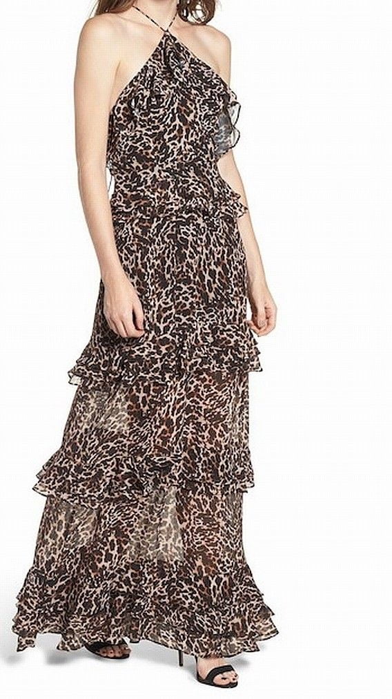 afrm tiered ruffle maxi dress