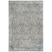 SAFAVIEH Dream Billy Damask Polyester Area Rug, Grey/Gold, 5' x 8'