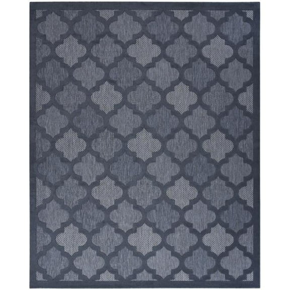 8 x 10 ft. Navy Blue Geometric Flatweave Area Rug