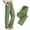 Army Green, variant on Women Drawstring Elastic High Waist Straight Leg Flow Dress Pants Soft Wrinkle Resistant Casual Office Trousers Silver S