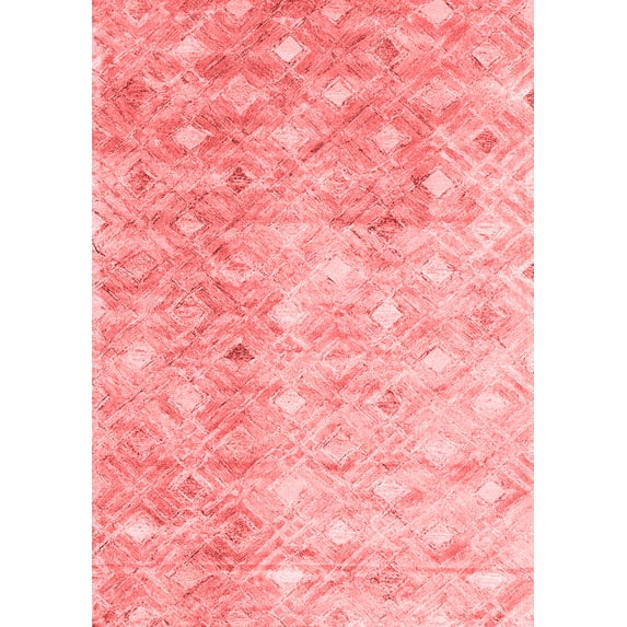 Ahgly Company Indoor Rectangle Abstract Red Contemporary Area Rugs, 7' x 10'