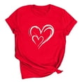 thumbnail image 6 of QETYUW Valentines Shirts for Women Valentine Love Heart Printed Tees Plus Size Casual Crew Neck Tshirts Summer Lightweight Shirt, 6 of 7