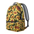 thumbnail image 2 of Retro Sunflower Graphic Students Backpack Durable and Comfortable School Bag with Golden Bloom and Wildflower Pattern, 2 of 6