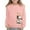 Pink, variant on Toddler Girl's Long Sleeve Sweatshirt Crew Neck Cat Print Casual Soft Sweatshirts Cute Trendy Fall Pullover Tops Size 2-3T