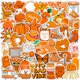 thumbnail image 1 of Paquete de pegatinas con dibujos animados bonitos de color naranja, 50 unidades, impermeables, 1 of 2