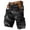 Black, variant on Men's camouflage Cargo Shorts Summer Athletic Outdoor Short Pants Fashion Print Casual Shorts with Multi-pocket (beltless),Brown,XXL