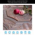 thumbnail image 4 of Pressed Tin Ceiling Tile 3D embossed wall panels for literary book bars PL02 Rustic copper 10Pcs/pack, 4 of 9