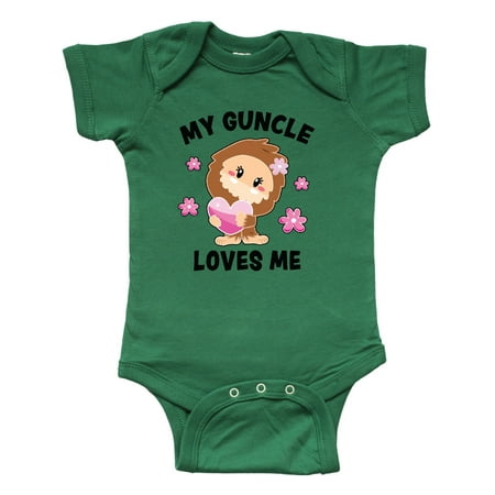 

Inktastic My Guncle Loves Me with Bigfoot Gift Baby Girl Bodysuit
