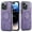 Purple, variant on Casus Luxury Cover Compatible with MagSafe Leather Protective Case for Apple iPhone 14 Pro Max - Brown