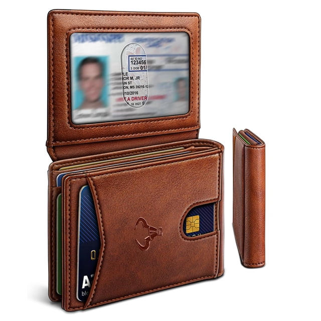 Billetera BULLIANT de piel delgada con bloqueo RFID para hombre
