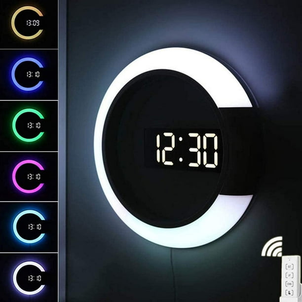 Reloj de pared con luz led sale