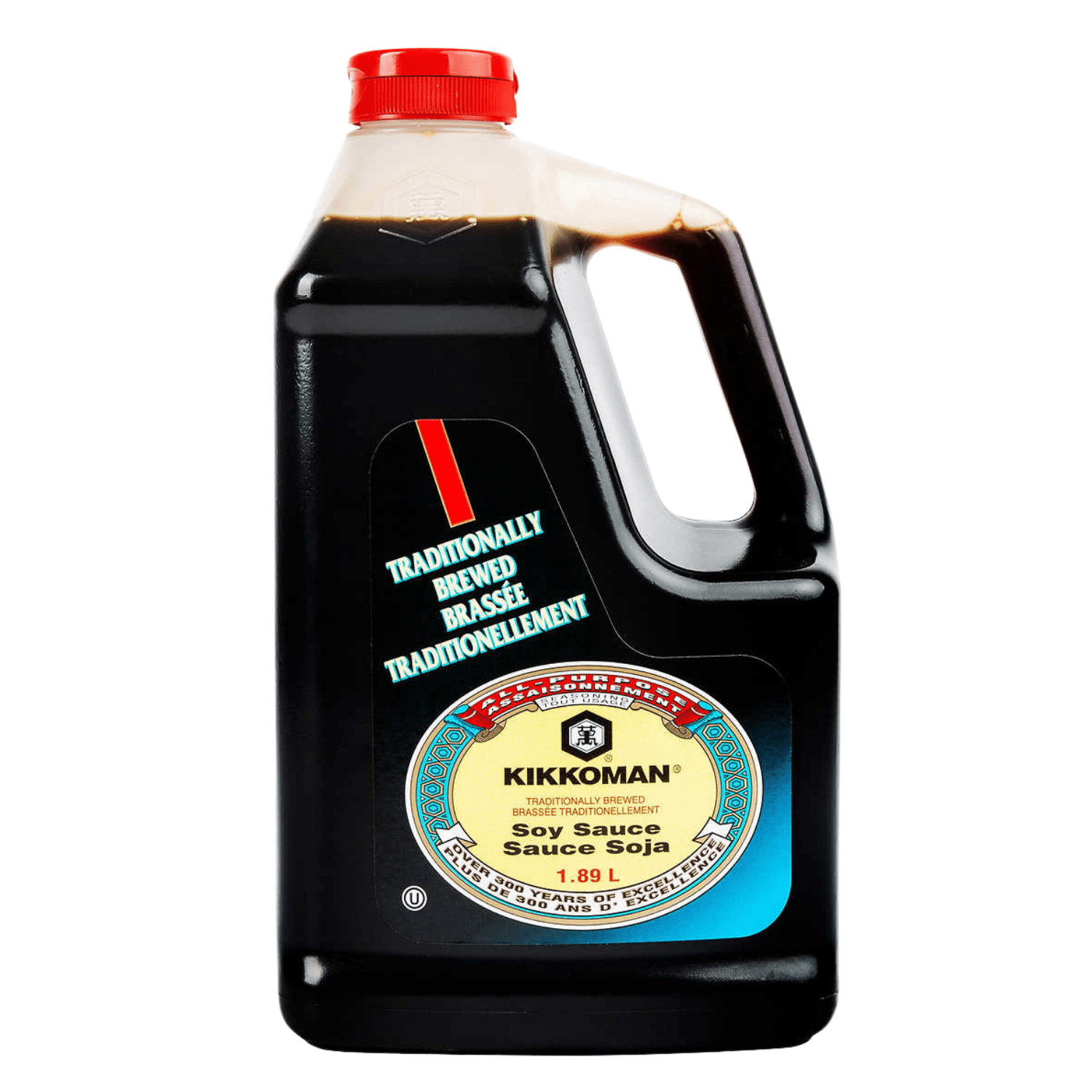 Kikkoman Soysauce All-Purpose Seasoning- Traditionally Brewed Japanese Soy Sauce Made From Wheat Soybeans & Salt, 100% Naturally Fermented Condiment | Add Salty & Flavor to any Dishes 2 Quarts