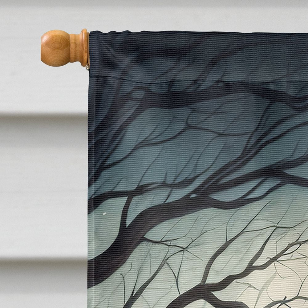 Halloween Dachshund Dog House Flag 28x40IN Double-Sided Polyester Decorative Sleeve Pole Flag for Outdoor Home Garden