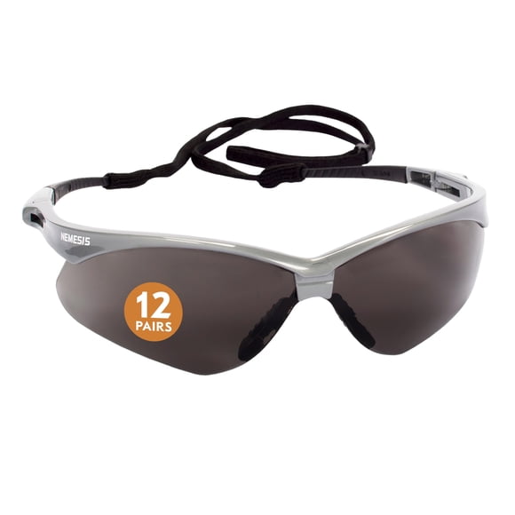 Gafas de seguridad KleenGuard V30 Nemesis Smoke antivaho, paquete de 12