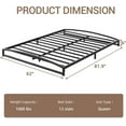thumbnail image 2 of Queen Size Metal Bed Frame,Platform Bed Frame with Arch Design,6 Inch Heavy Duty Strong Support Slats,Sturdy Mattress Foundation,Easy Assembly,No Box Spring Needed，Black, 2 of 8