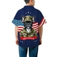 thumbnail image 5 of Happy Father's Day Honoring Veterans French Bulldog in Army Uniform Hawaiian Shirt Breathable Summer Unisex Merch Dog Lover Gifts - 13007, 5 of 6