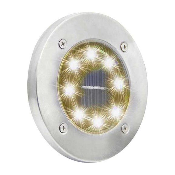 Bewildely Luz enterrada con energía Solar, lámpara debajo del suelo, camino exterior, terraza de jardín, 4 Uds. Iluminación y accesorios