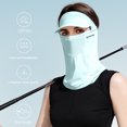 thumbnail image 4 of Sombrero para el sol Outdoor Golf UPF50+ Ice Silk Visor Mascarilla Neck Gaiter Blue, 4 of 9