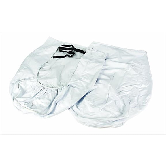 Camco 45324 33-35" Wheel and Tire Protector Covers - Arctic White Vinyl, 2-Pack