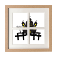 thumbnail image 1 of Halloween iluminada castillo Pantalla de escritorio de pared de marco 4 aperturas, 1 of 4