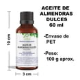 thumbnail image 3 of ACEITE DE ALMENDRAS DULCES 60 ML VIVONATURAL. 100% NATURAL. ORGÁNICO, 3 of 4