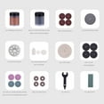 thumbnail image 4 of TACKLIFE Kit d'Accessoires pour Outils Rotatifs 361 Pcs Ajustement Universel-Arto2c, 4 of 7