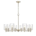 thumbnail image 4 of Millennium Lighting  Ashli 3 Light Chandelier with Clear Honeycomb Glass Shades 8 Lights - Modern Gold, 4 of 5