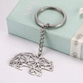 thumbnail image 2 of Stainless Steel Geometric Animal Keychain - Cute Origami Keyring for Animal Lovers at Uni, 2 of 4