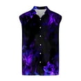 thumbnail image 4 of Njoeus Mens T-Shirts Mens Dress Shirts Men'S Sleeveless Hawaiian Shirt Cool Graphic Casual Button Up Beach T-Shirts Mens Big&Tall Party Top S-5Xl Custom T Shirts On Clearance, 4 of 4