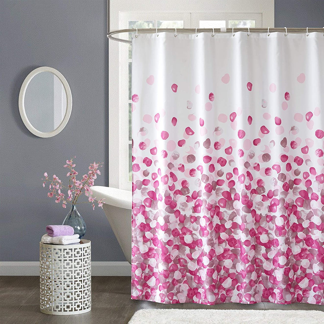Details about   Nature Shower Curtain Fresh Dew with Butterfly Flowers Bath Curtains 71X71 Inch 