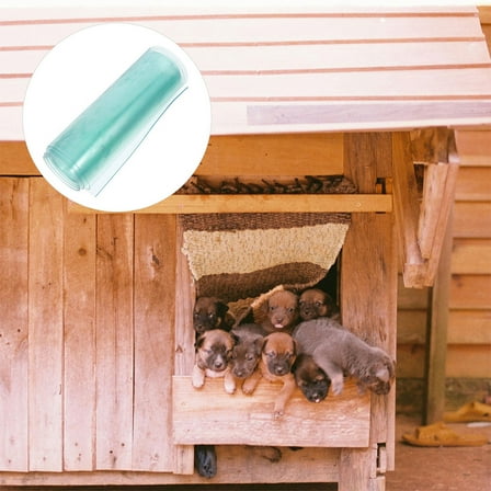 HINTRMENT 1Pcs Cuttable Sky-Blue Flat Strip Doggy Door for Home Use 190.0X7.3X0.06In