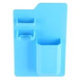 thumbnail image 4 of Organizador de artículos de tocador de silicona, soporte impermeable para cepillo de dientes, estante autoadhesivo, 4 of 7