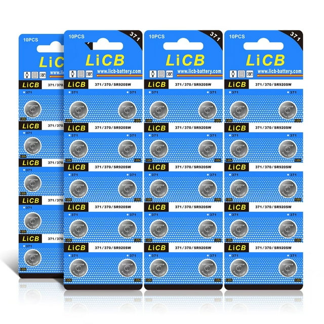 LiCB SR920SW 371 Watch Battery 1.55V Silver Oxide Button Battery (40