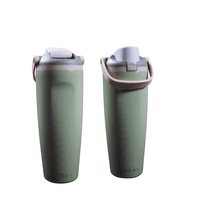 30oz Thermal Insulated Stainless Steel Water Bottle with Straw and Handle, BPA-Free, Leak-Proof, Hot & Cold Travel Tumbler- Green