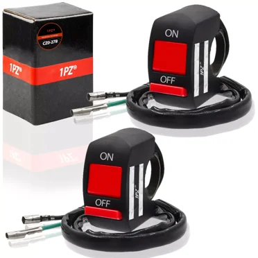 1PZ CZ0-278 2x Motorcycle 7/8" Handlebar Mount ATV Dirt Bike Kill Light ON-OFF Button Switch
