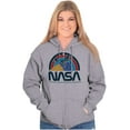 thumbnail image 3 of NASA Vintage Retro Space Shuttle Unisex Plus Size Zip Hoodie Brisco Brands 2X, 3 of 4