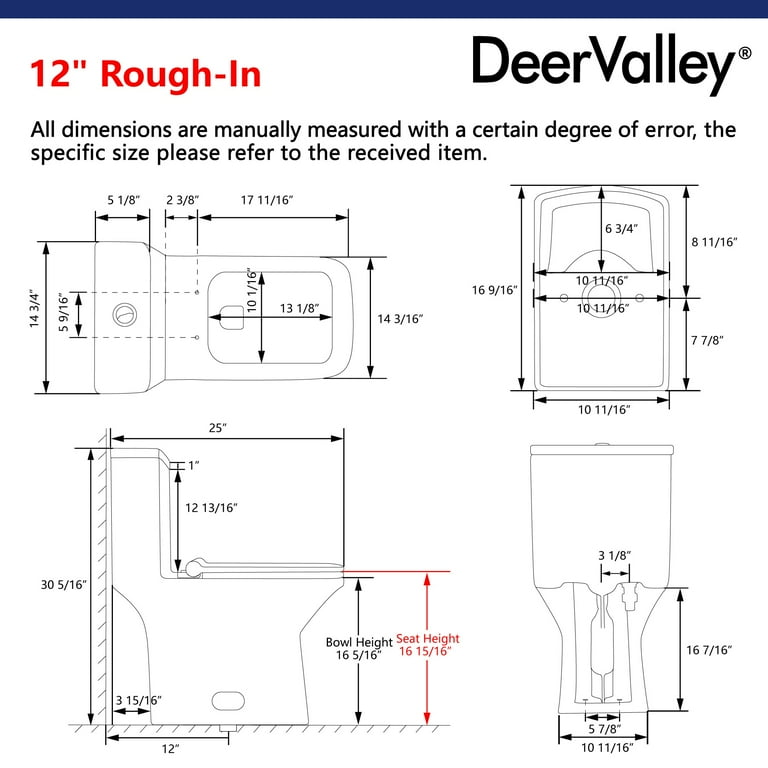 Ace One-Piece 0.8/1.28 GPF Dual-Flush Rectangular Floor