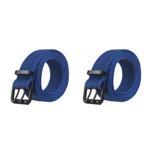 Guardurnaity Cinturón de cintura Cinturones ajustables formales Accesorio de moda Faja de lona con hebilla de metal Correa de viaje unisex para Azul 2piezas