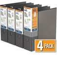 thumbnail image 1 of Reliure QuickFit robuste, 4 po, anneaux en D, paquet de 4, 1 of 3