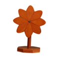 thumbnail image 4 of 4 posavasos de bambú con forma de molino de viento, novedosos y plegables, para decoración del hogar. color nogal, 4 of 9