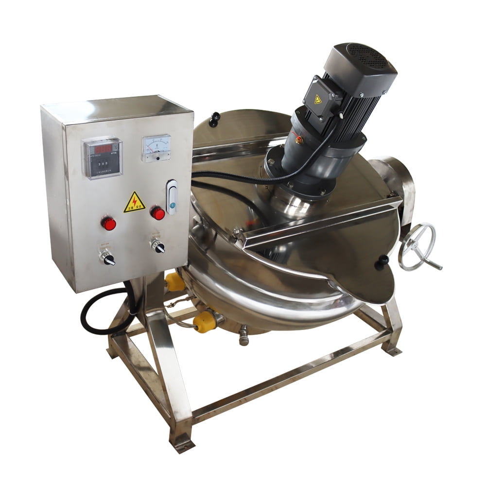 INTBUYING Electric Jacketed Kettle 100L 26.5 Gallon Capacity Stainless Steel 220V