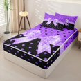 thumbnail image 2 of Homewish Girly Purple Bow Tie Zipper Twin Comforter Sets with Fitted Sheet and 2 Pillowcases,Cute Loves Heart Zipper Bedding Set For Kids,Reversible,4 Pieces, 2 of 7