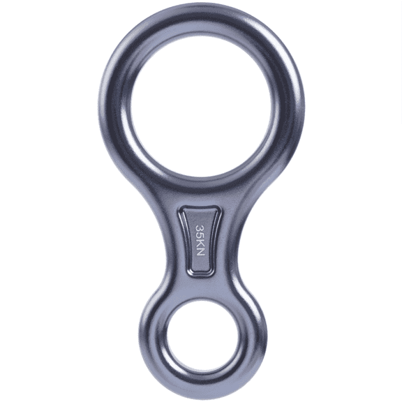 PROND Terminal 8 Descender, Climb Aluminum Figure 8 Descender Rigging Plate Heavy Duty, 35KN Aluminum Alloy Descender for Outdoor Climbing Rappel Gear Downhill Ring Equipment and Belay Device