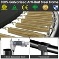 thumbnail image 2 of Jump Into Fun 12FT Trampoline for Adults/Kids, Trampoline with Enclosure, Basketball Hoop, Ladder, Wind Stakes, 1200LBS Capacity for 5-6 Kids, Outdoor Galvanized Full Spray Round Trampoline, Black, 2 of 7